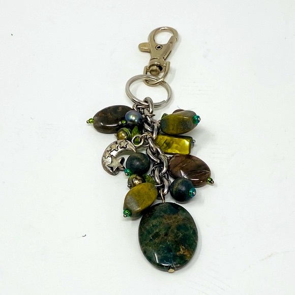 Semi-Precious Green Keyring/ Keychain $188 - Picture 2 of 9